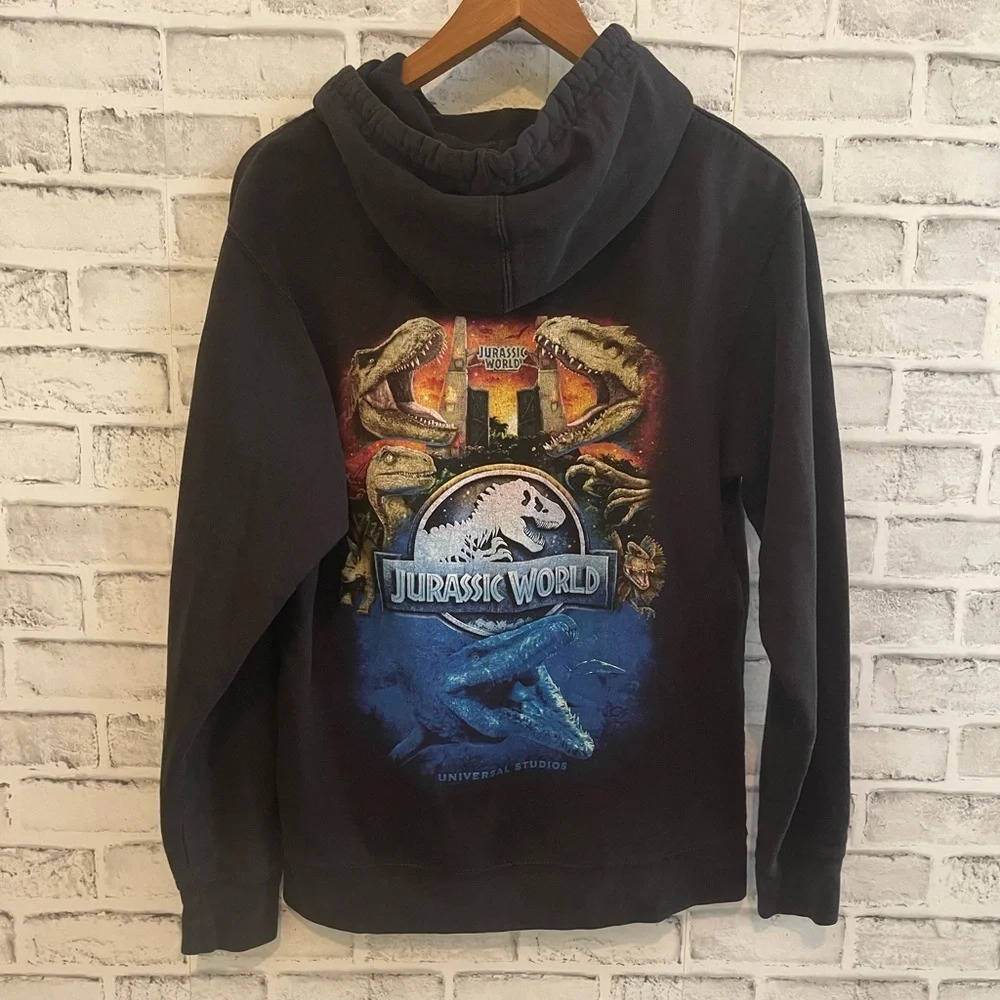 Adult unisex Universal Studios Jurassic World dinosaur hoodie sweatshirt Size S